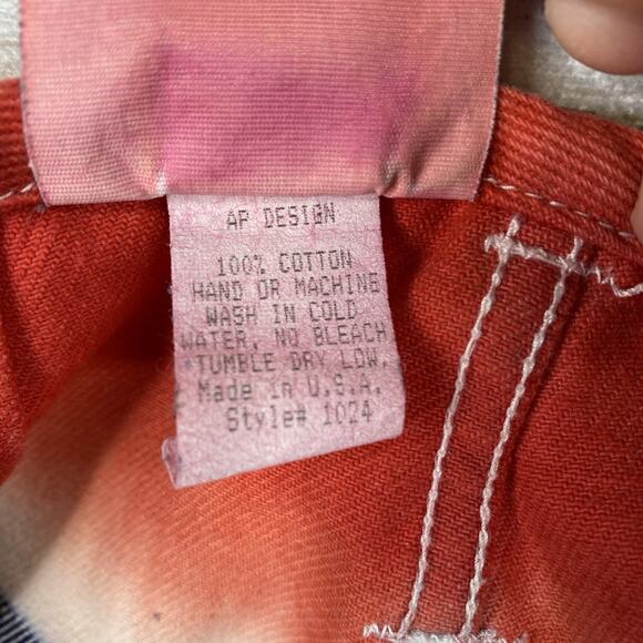 Vtg Erez Shorts Sz 2 Red White Blue Studded Denim Cut Off Raw Hem Made in USA - Picture 9 of 11